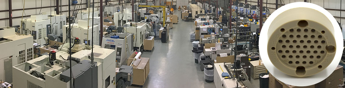 cnc machined peek connectors iso certified made in the usa machining