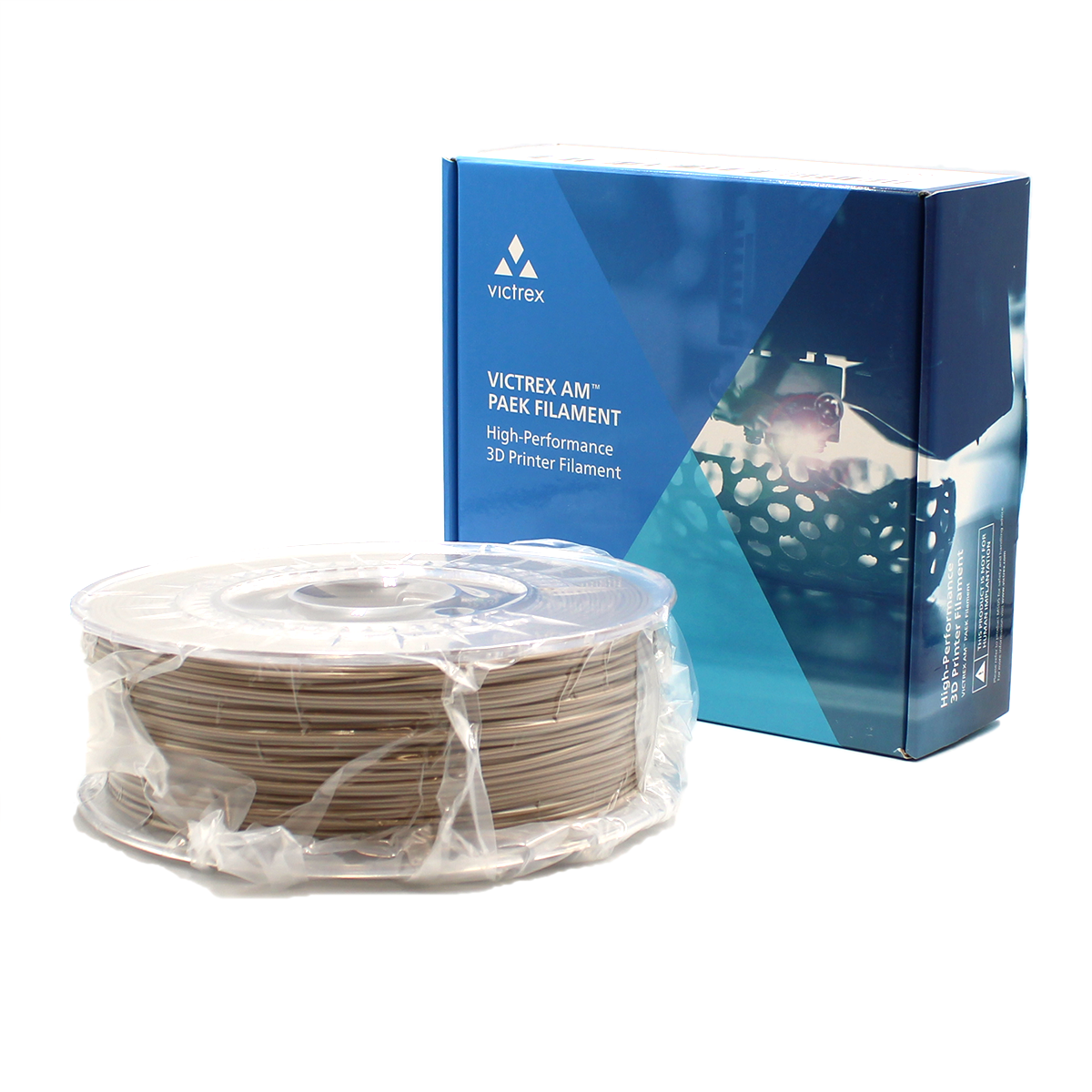 VICTREX AM filaments spool and box from Boedeker Plastics